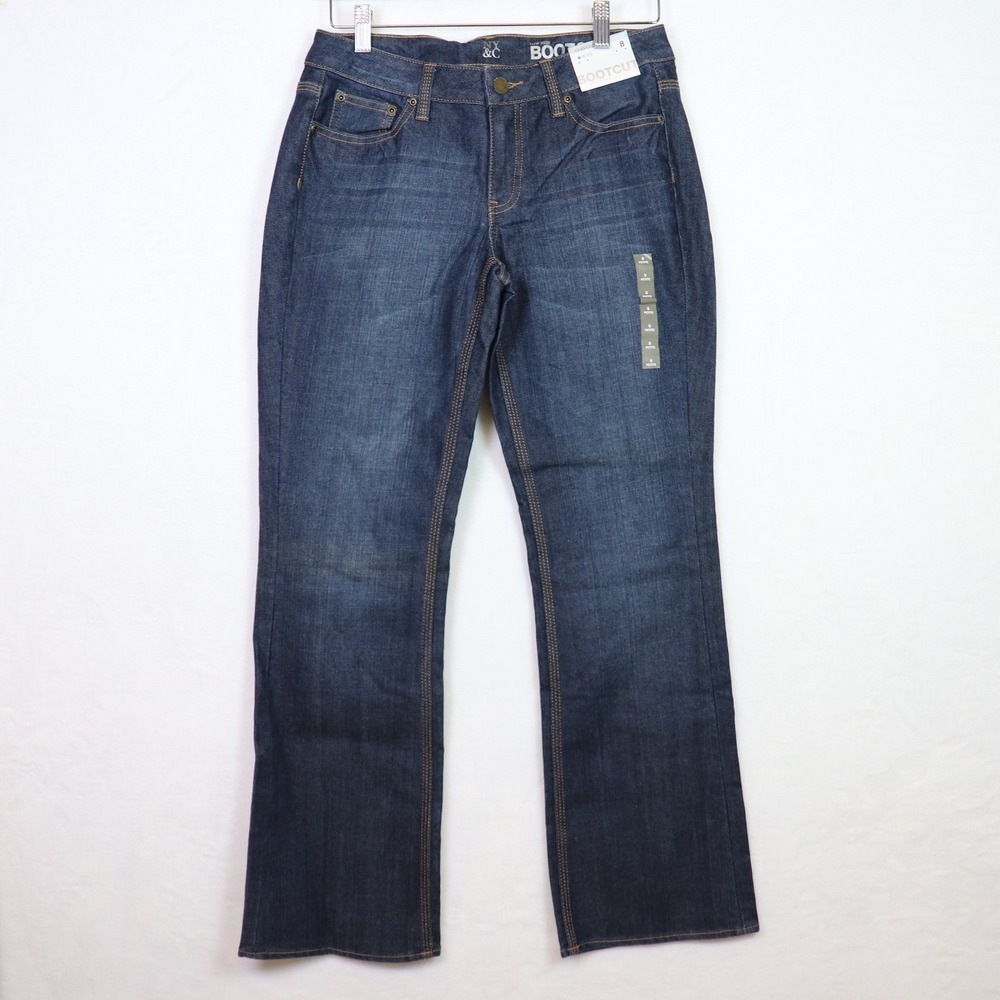 NY&C‎ Dark Wash Low Rise Curvy Bootcut Jeans 8 Petite